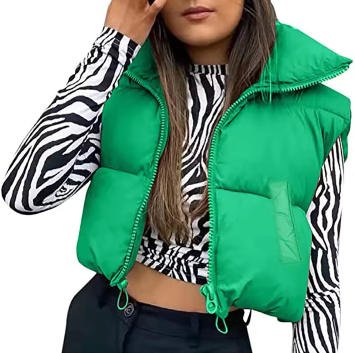 Crop Puffer Vest