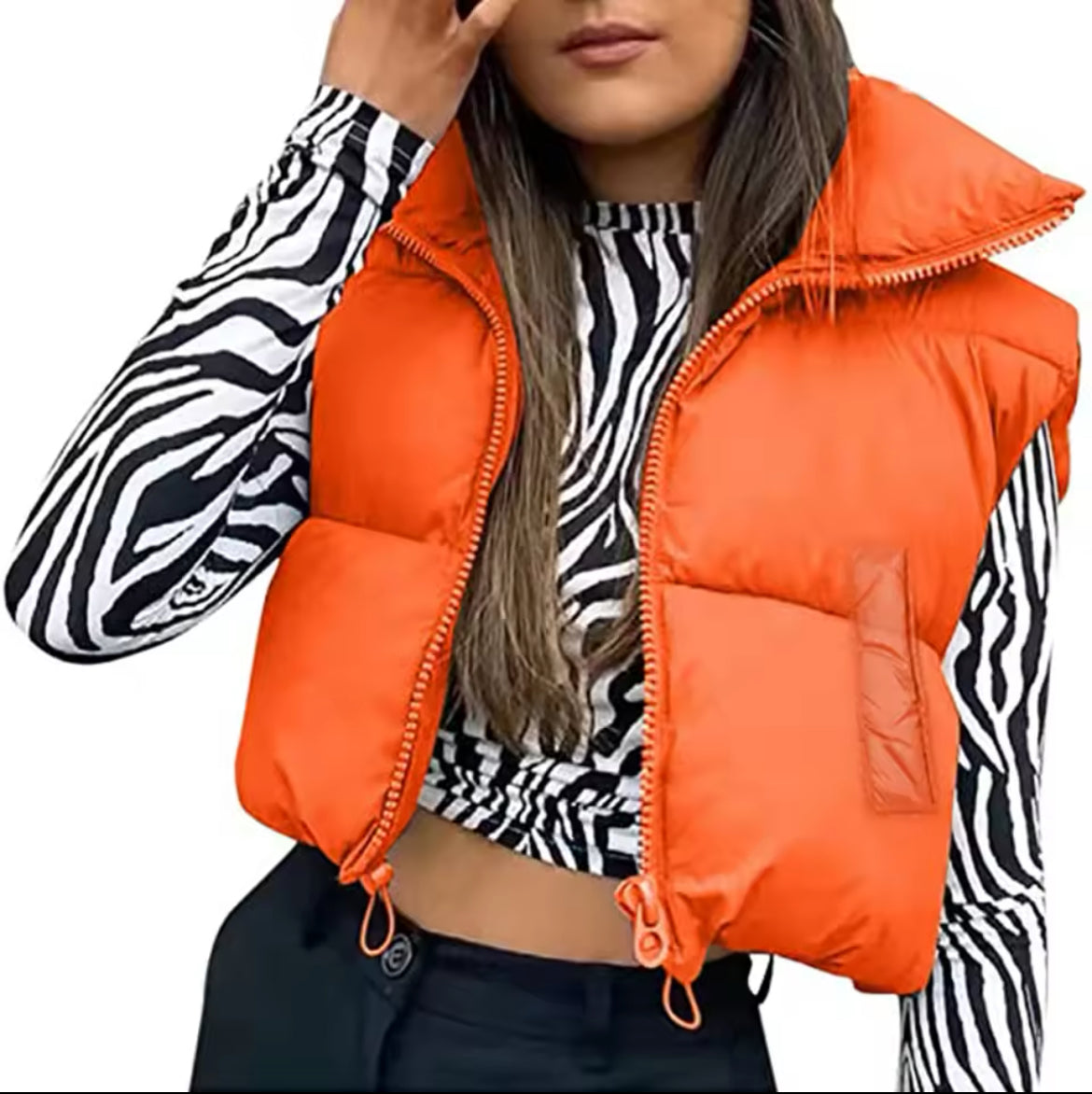 Crop Puffer Vest