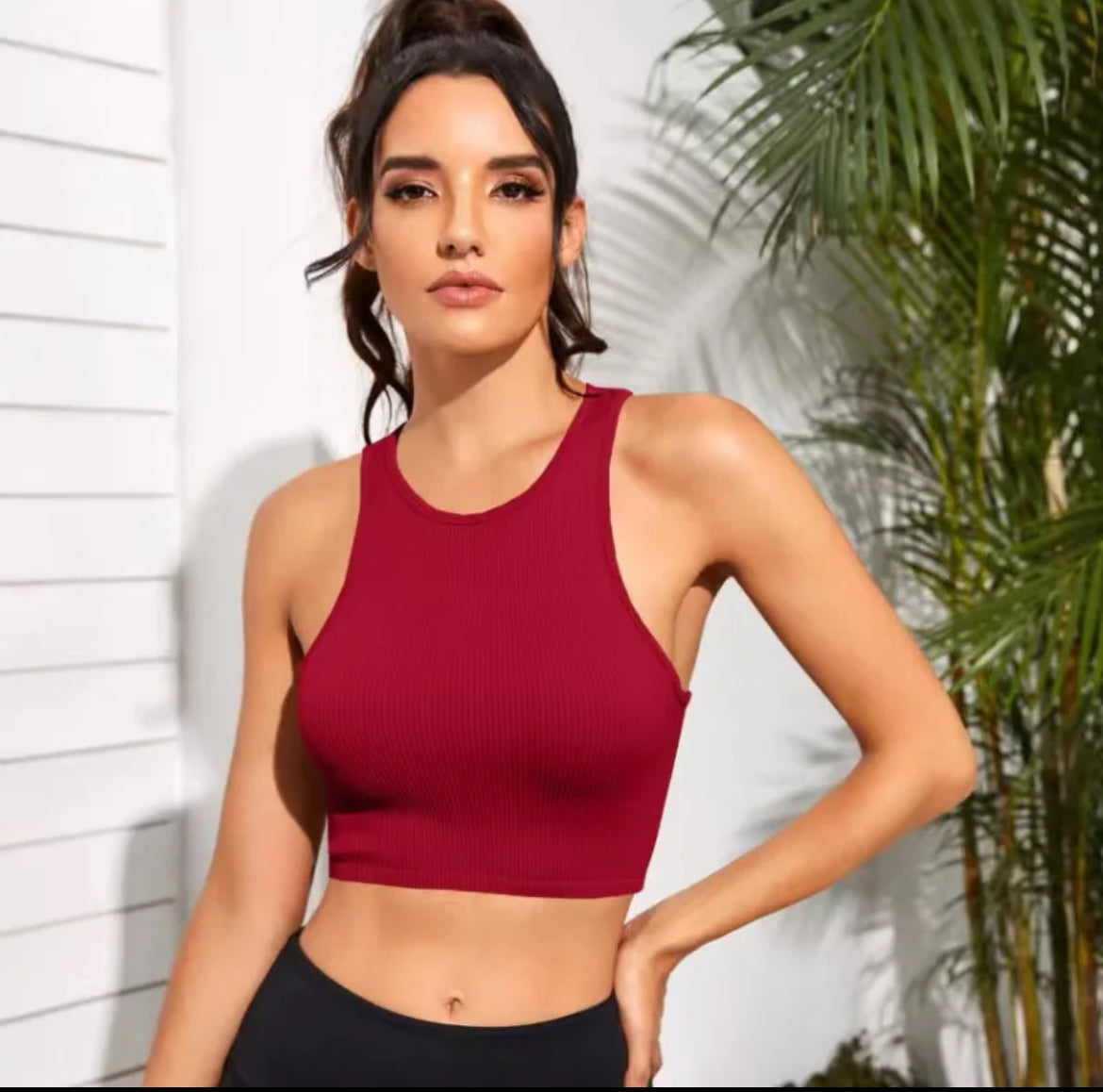 Women's Crop Ribbed Tank
