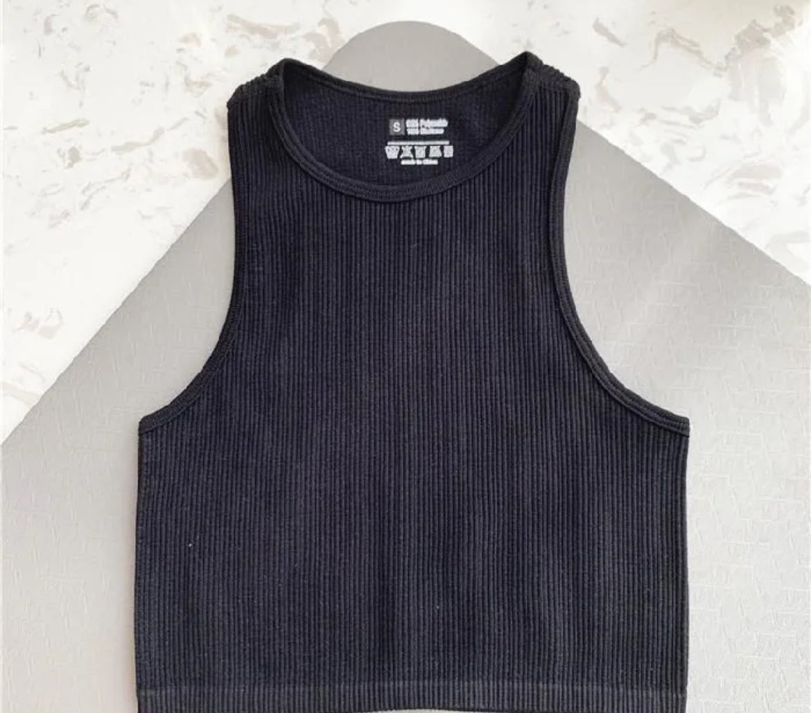 Women's Crop Ribbed Tank