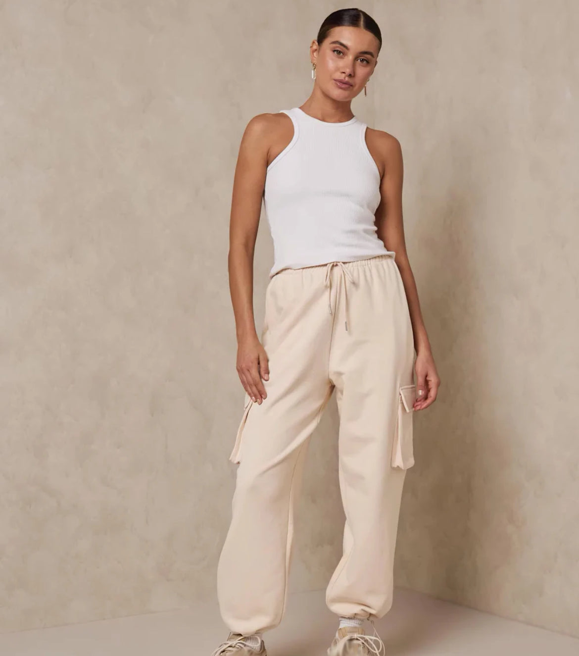 Cotton Cargo Sweatpants