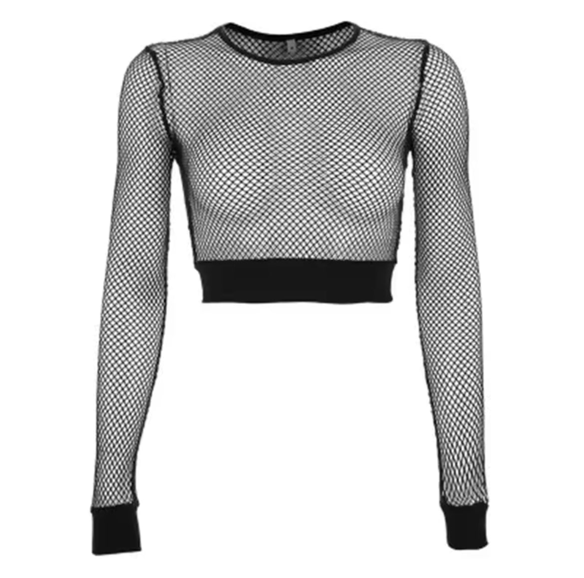 Mesh Fitted Crop Top