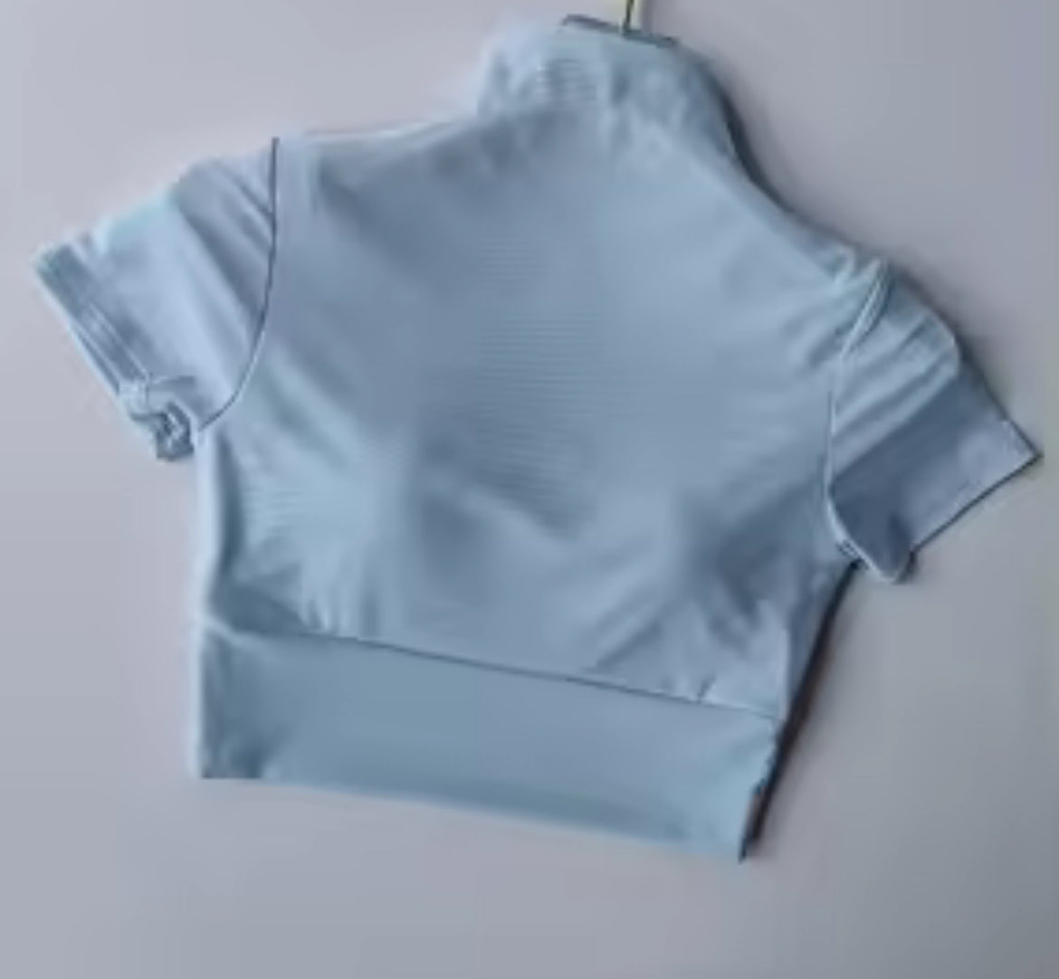 Mock Neck Crop Top