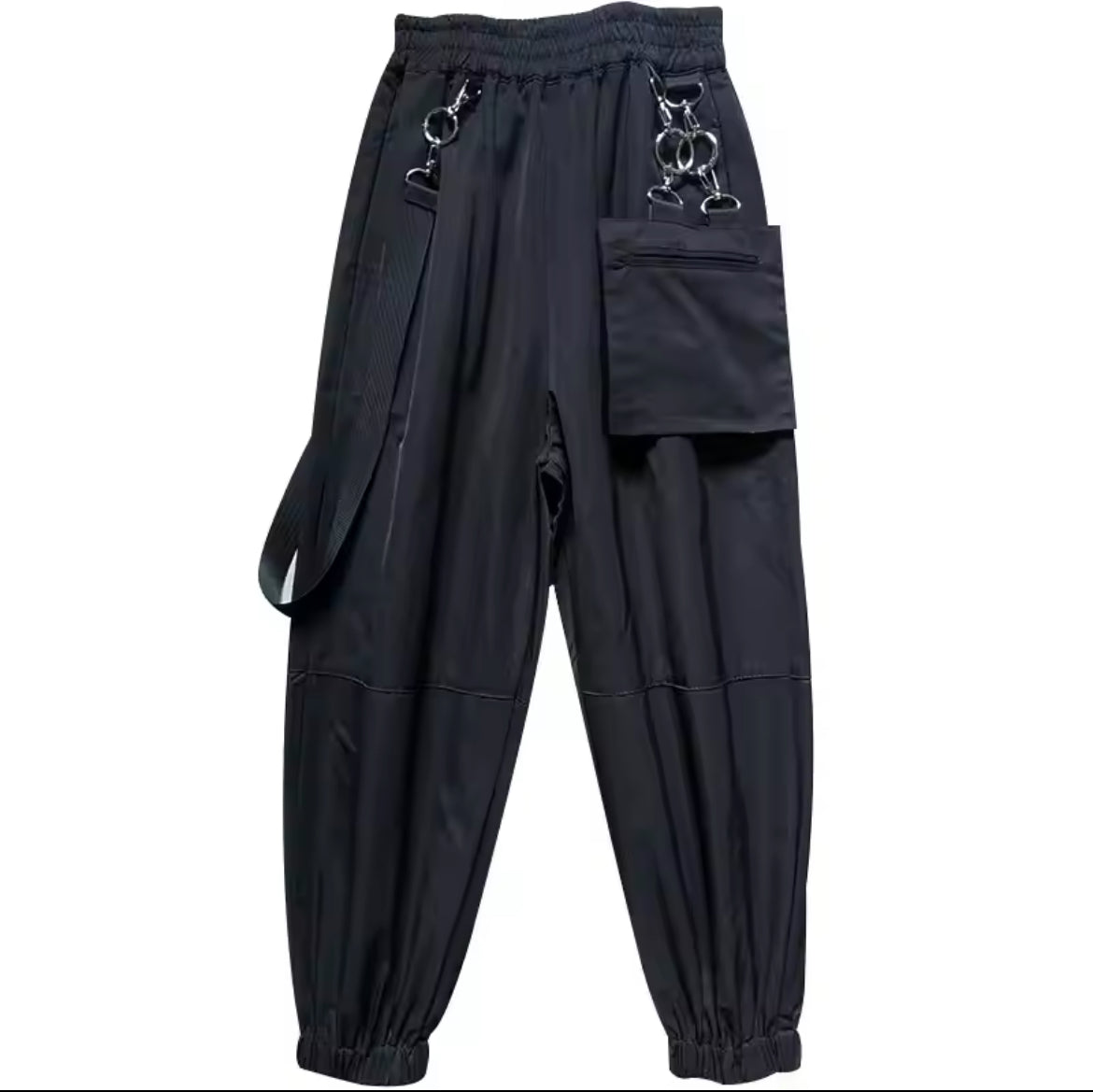 Kid's Black Detail Pocket Pants